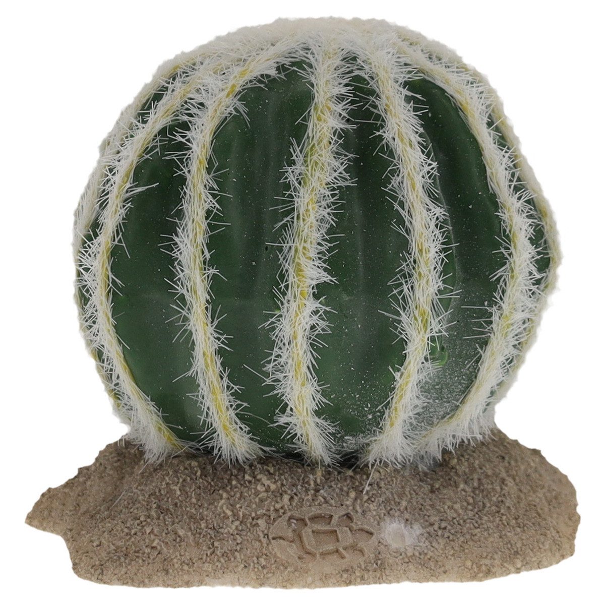 Terra Della Terrariendeko Dekoration Kaktus Echinocactus grün mit kleinen Stacheln