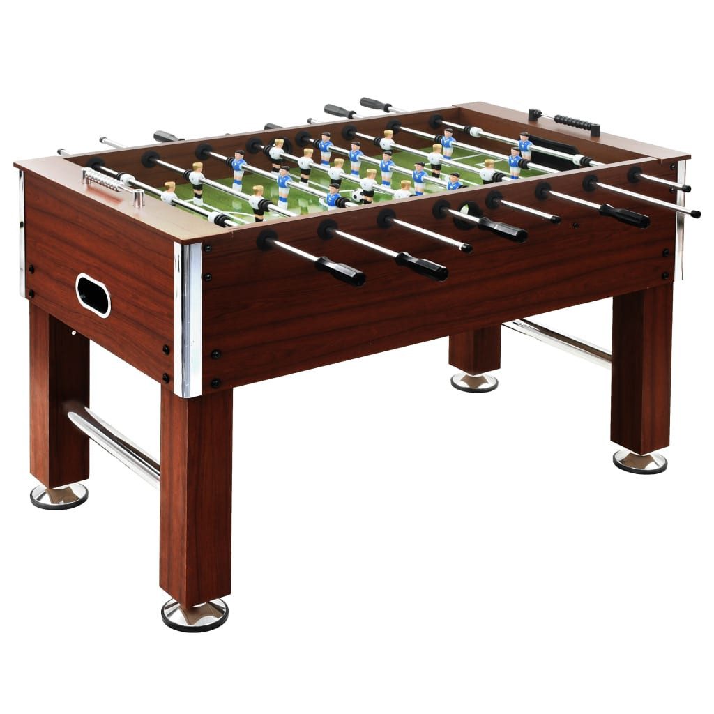 vidaXL Tischfußballspiel Kickertisch Stahl 60 kg 140 x 74,5 x 87,5 cm Braun