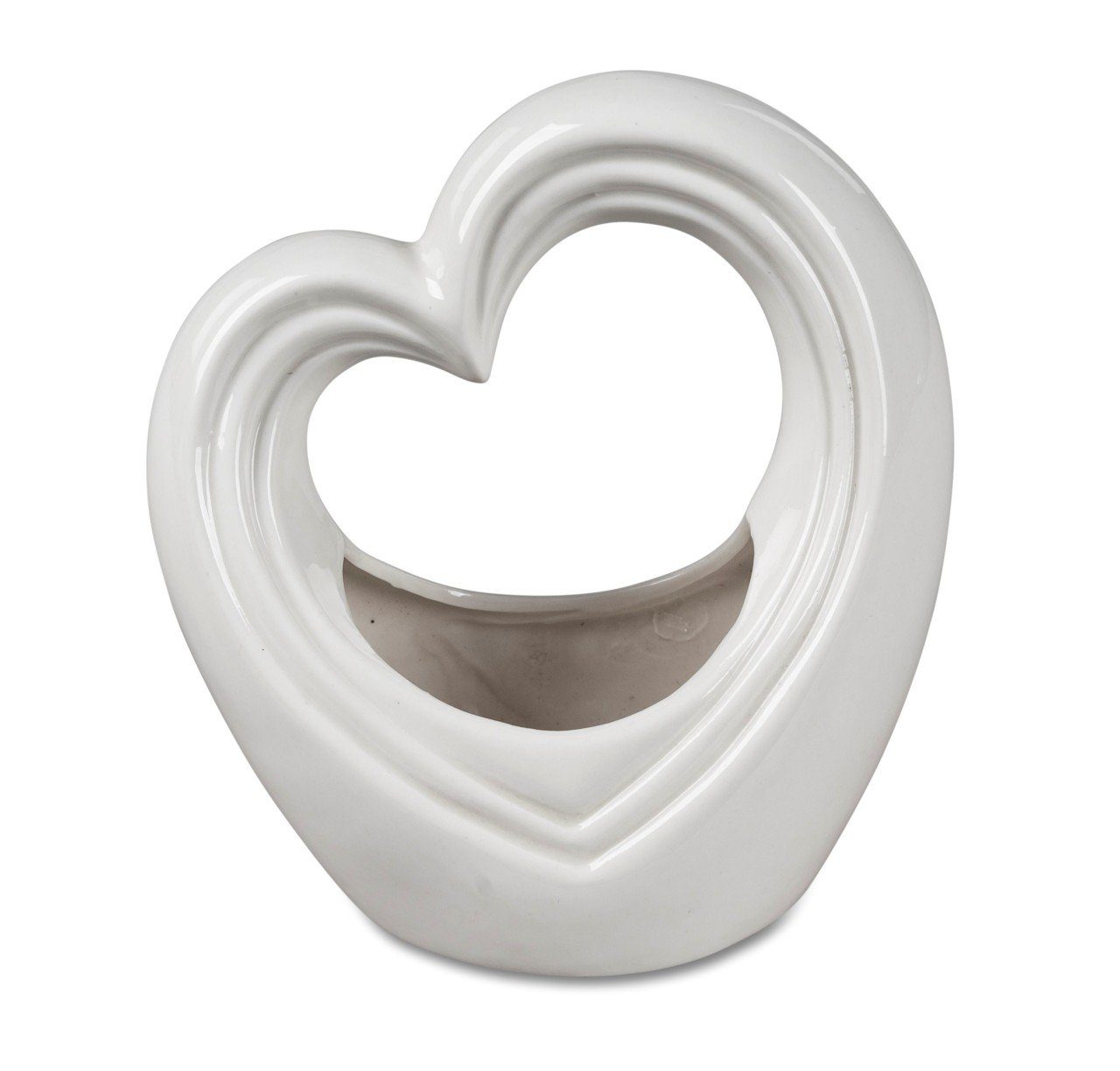 Hearts, Tischvase H:15cm formano Weiß Porzellan B:15cm