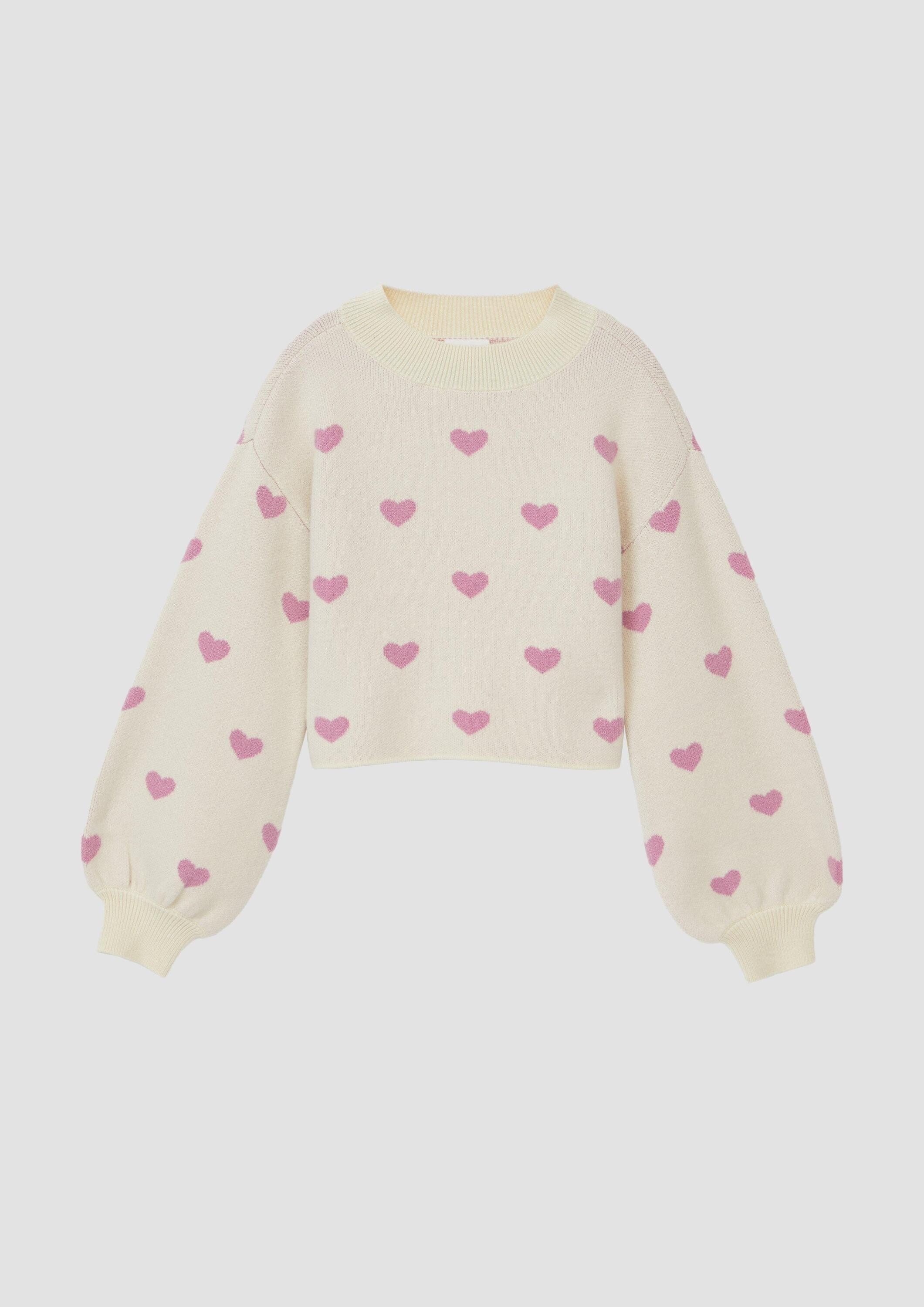 s.Oliver Longpullover Strickpullover Kurzer Strickpullover aus Viskosemix im Loose Fit