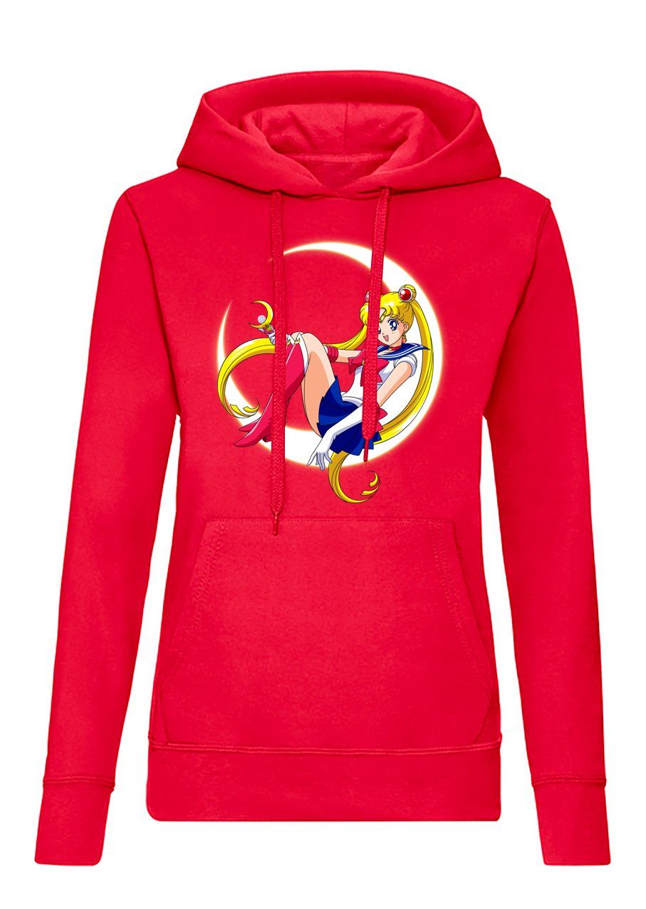 Blondie & Brownie Hoodie Damen Fun Comic Sailor Moon Anime Manga Damen Hoodie Sailor Moon Anime Comic mit Kapuze Print Damen XL