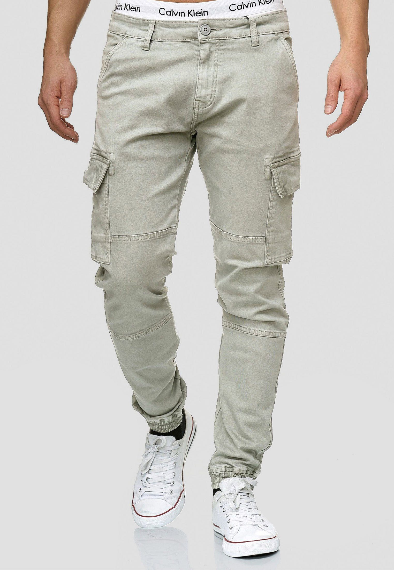 Indicode Cargohose Herren August Cargo Hose Herrenhose mit 6 Taschen günstig online kaufen