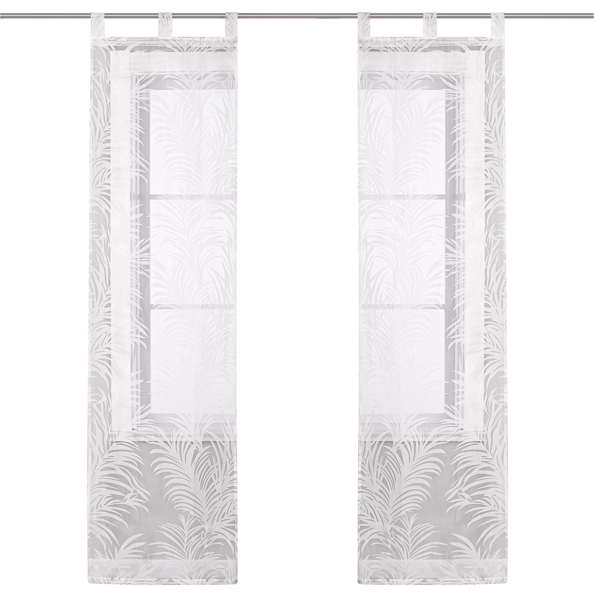 Joyswahl Gardine (2 St), Schlaufen, transparent, Ausbrenner Design Flächenv günstig online kaufen