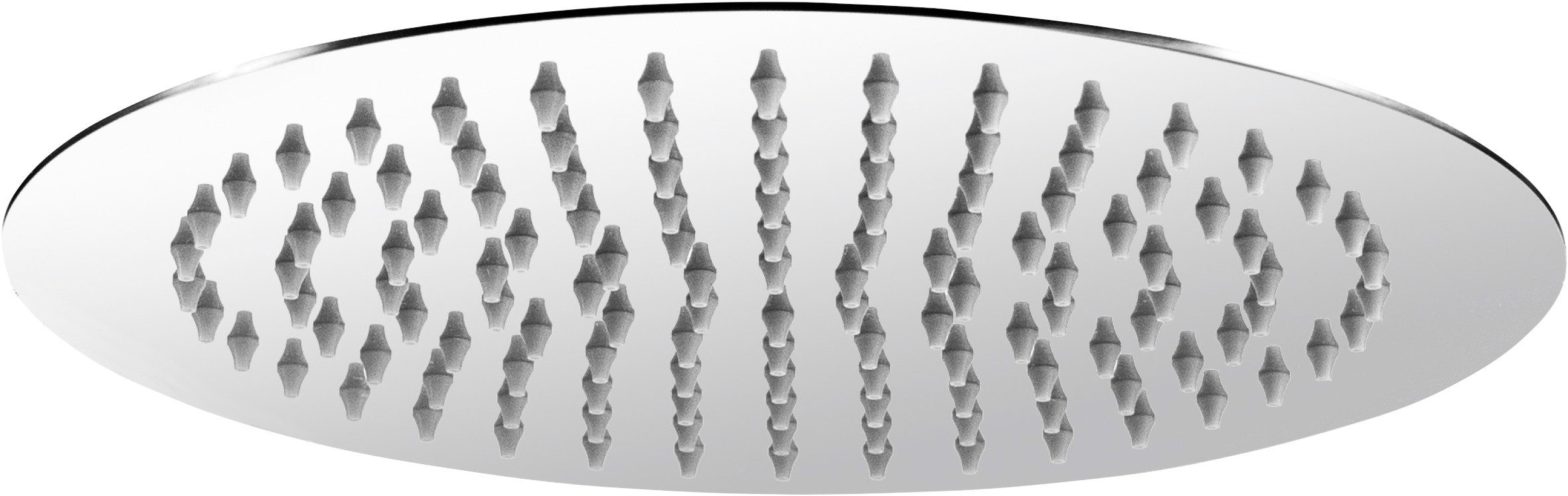CORNAT Kopfbrause 250 mm Kopfdurchmesser - 1 Strahlart - Kugelgelenk & Anti-Kalk-Düsen, Extra schlankes Design - Edelstahl rostfrei