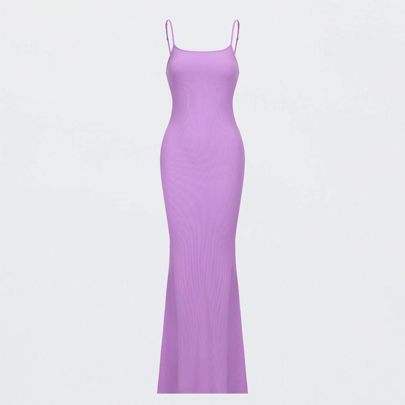 cfab by creamy fabrics Jerseykleid Ribbed Cami Maxikleid-Violett-XS (1-tlg) günstig online kaufen