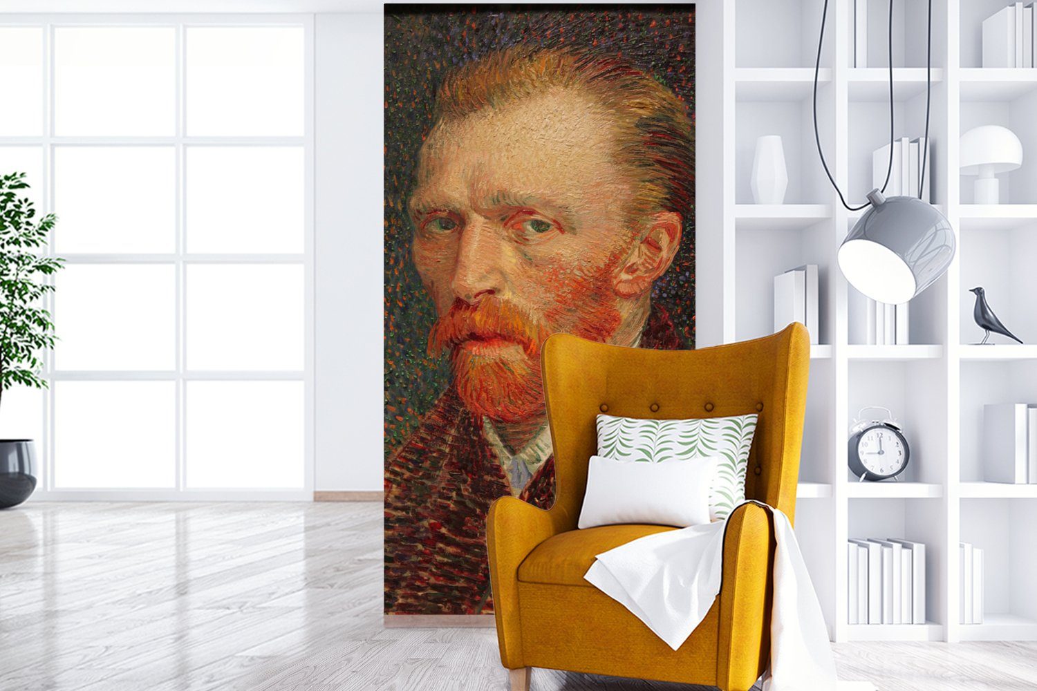MuchoWow Fototapete Selbstporträt Wohnzimmer St), Vincent Gogh, - Fototapete Vliestapete Küche, Schlafzimmer für bedruckt, (2 Matt, van