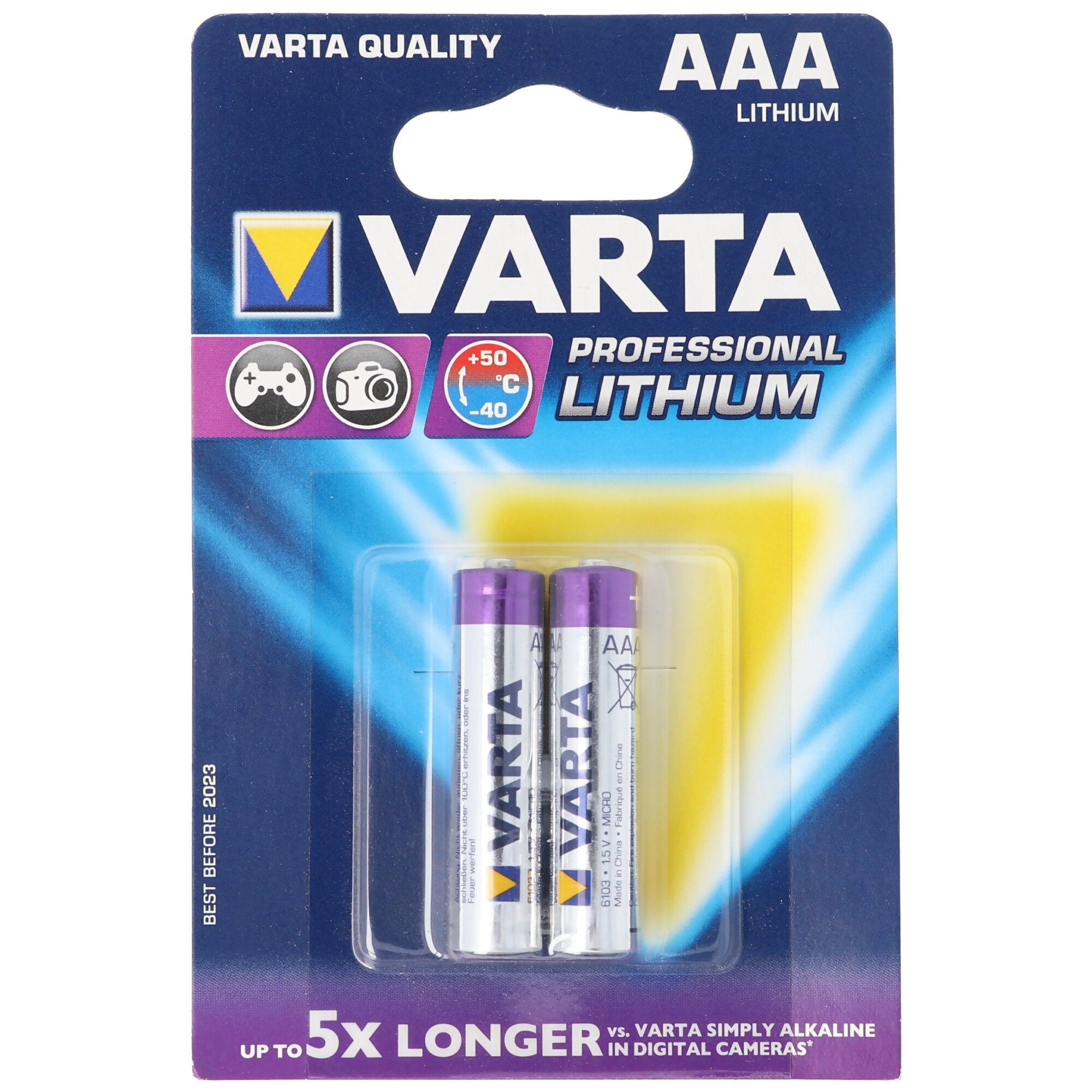 VARTA Varta Lithium Batterie AAA, Micro, FR03, 6103, Varta Ultra Lithium, 1 Batterie