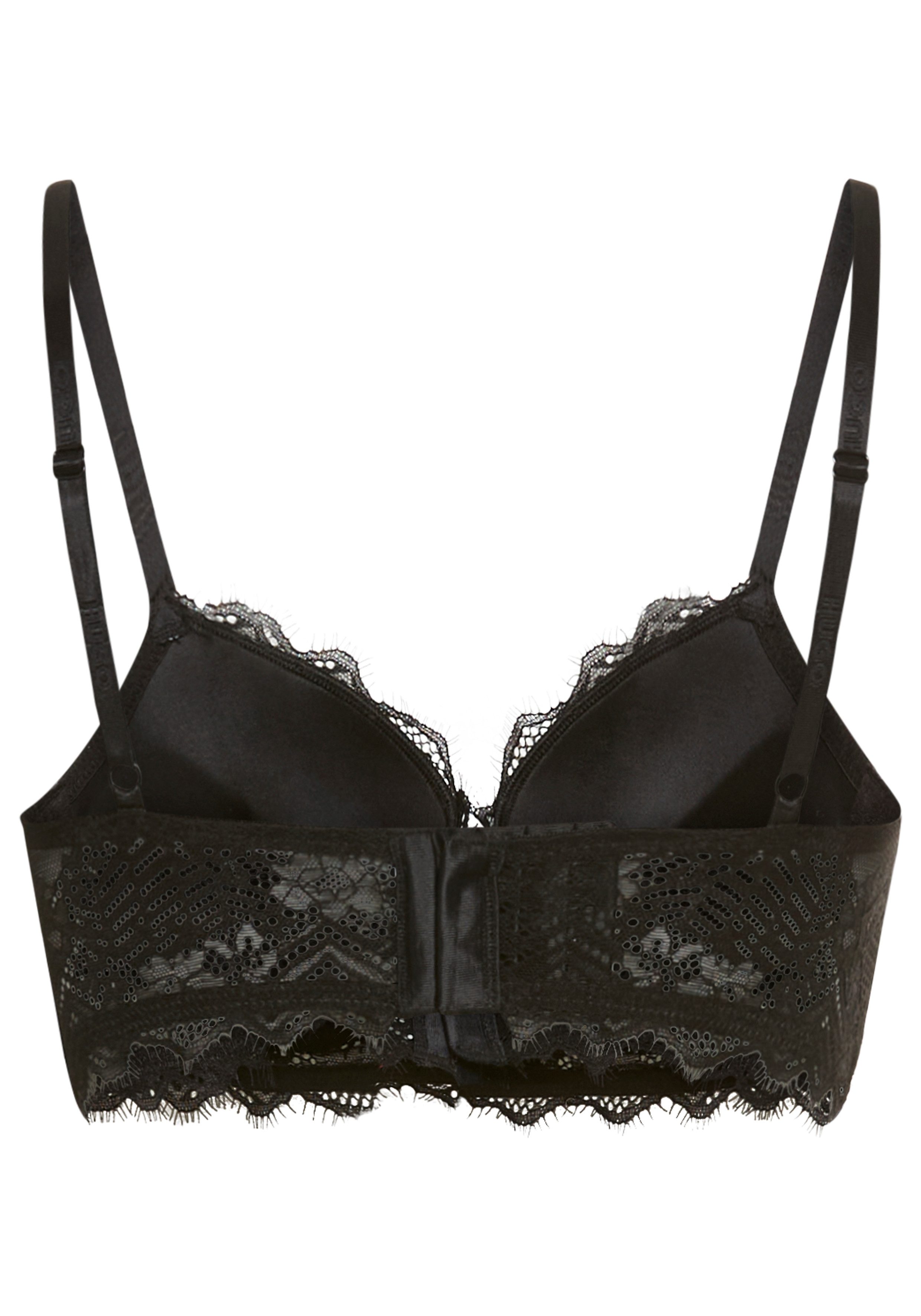 HUGO Bügel-BH PUSH-UP RL LACE mit Spitze, Spaghettiträger