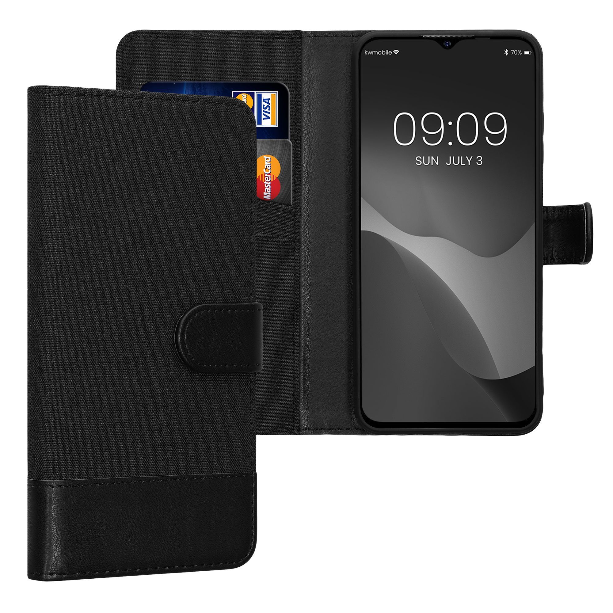 kwmobile Handyhülle Wallet Case für Ulefone Note 16 Pro, Hülle mit Ständer - Handyhülle Kartenfächer