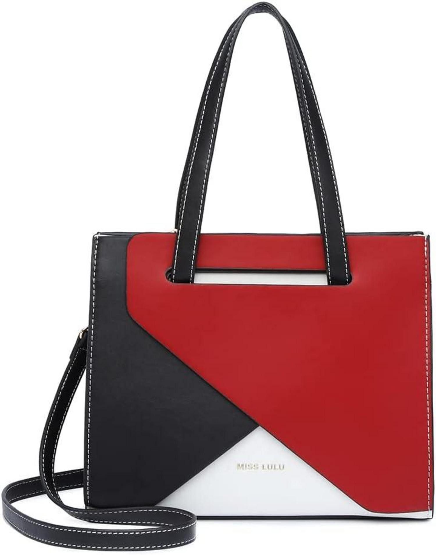 LuxusKollektion Henkeltasche Damen Handtasche Henkeltasche PU Leder Schultertasche in geometrischem