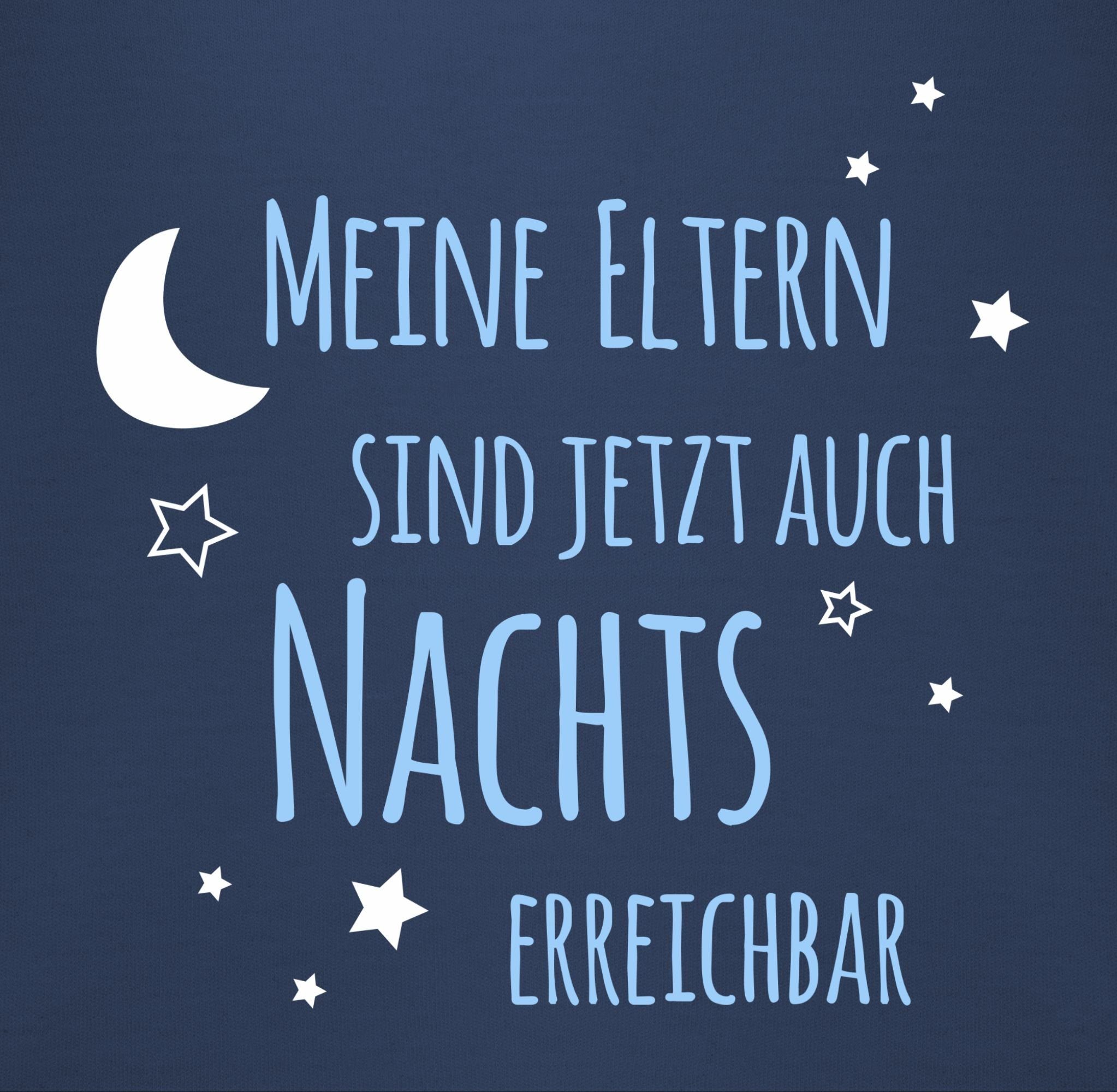 Shirtracer Lätzchen Meine Eltern sind jetzt auch Nachts erreichbar blau, Sprüche Baby