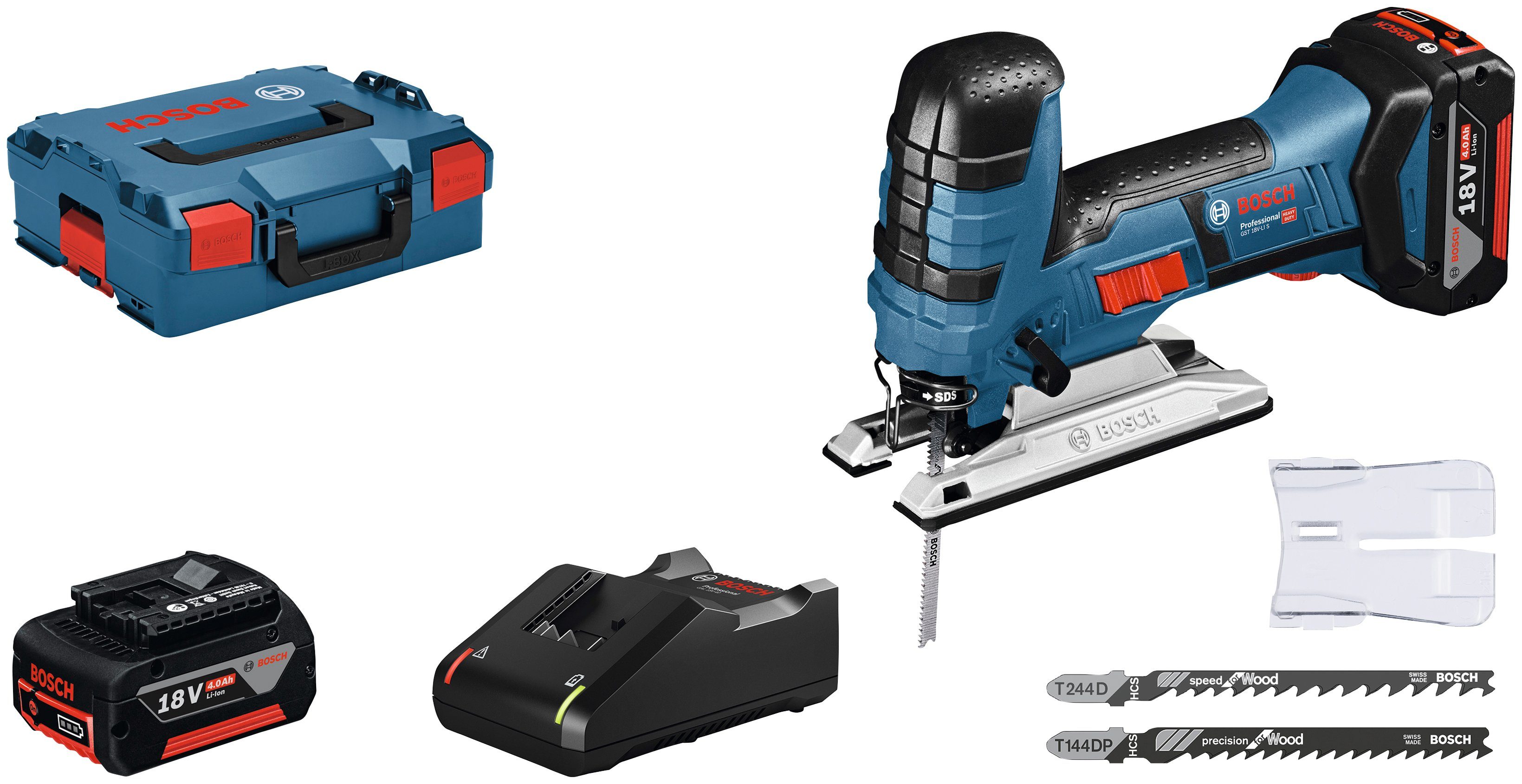 Bosch Professional Stichsäge GST 18V-LI S, Set, 18 V, mit Akku und Ladegerät