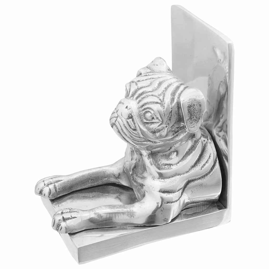 vidaXL Buchstütze Buchstützen 2 pcs Silber 12 x 15 x 18 cm Aluminium (2 St)