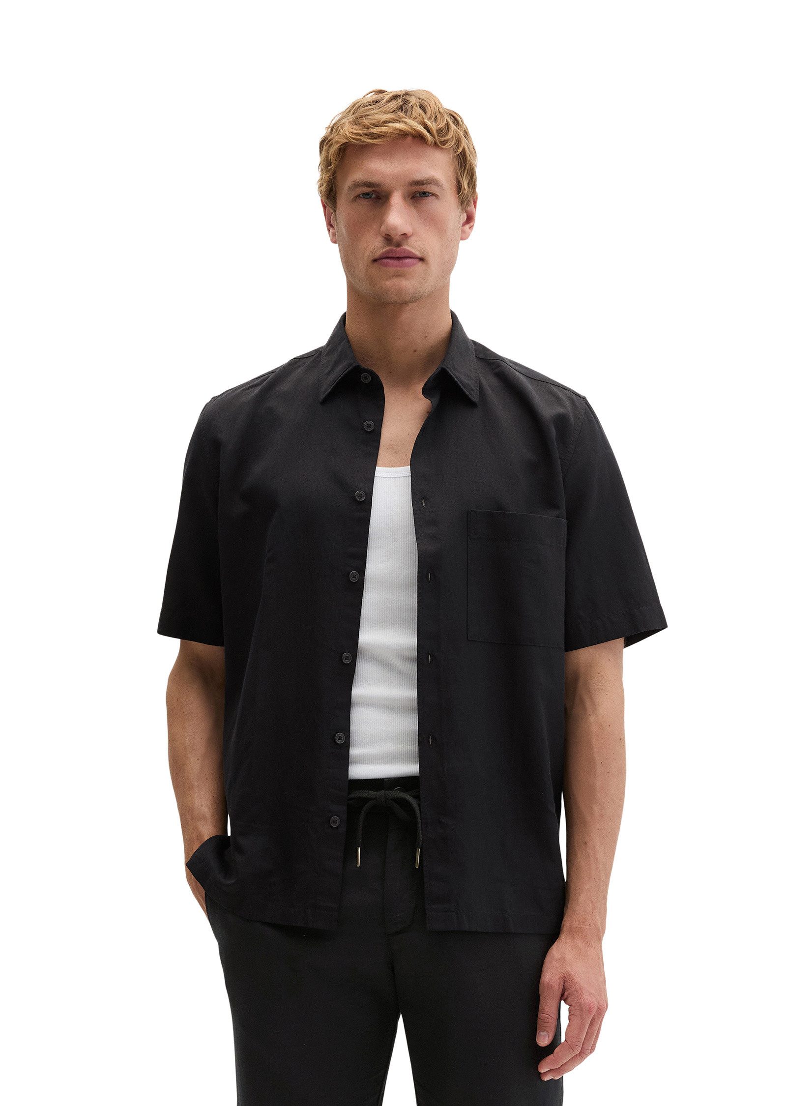 Marc O'Polo Kurzarmhemd aus weichem TENCEL™ Lyocell - Mix