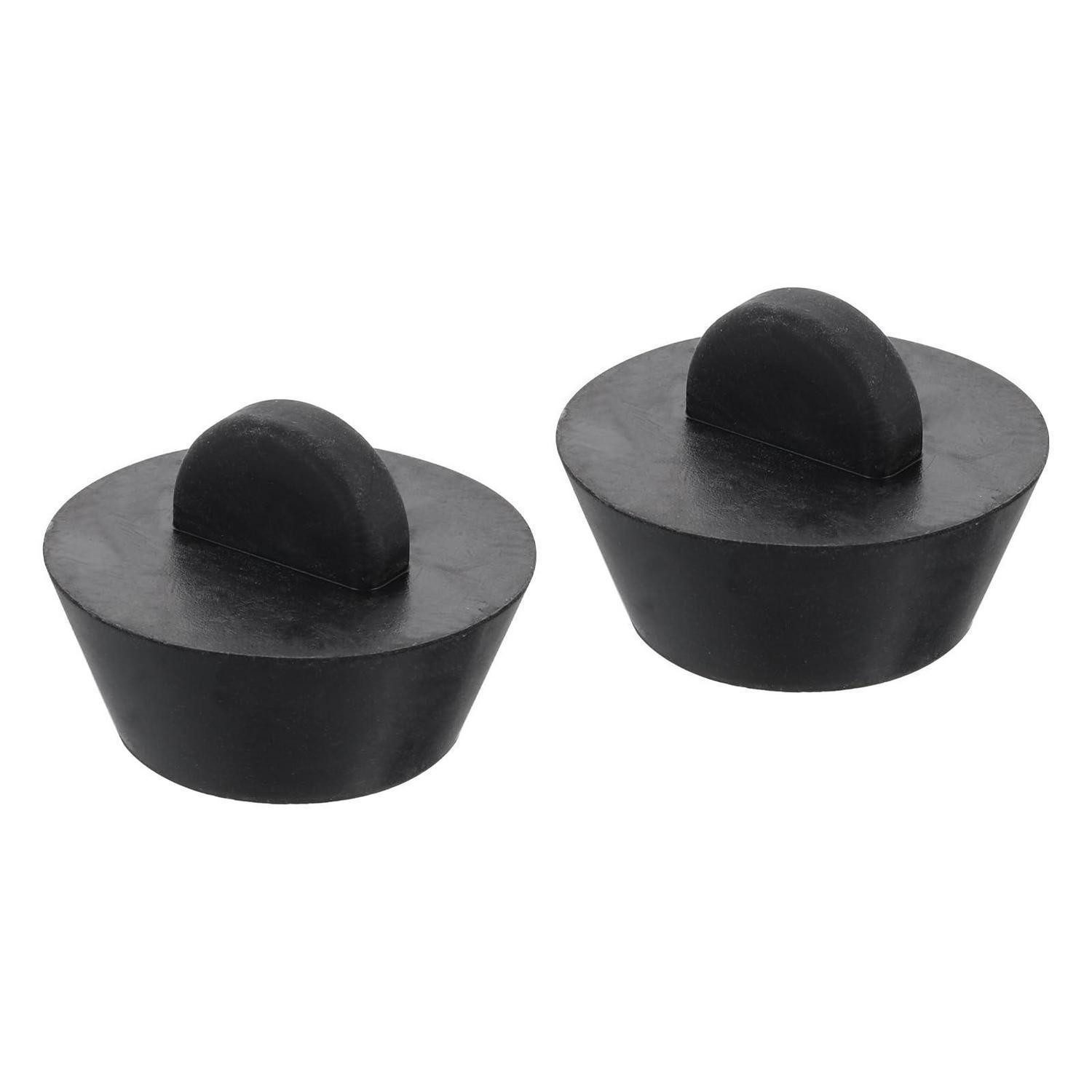 LuxusKollektion Badewannenstöpsel Abflussstopfen Gummi 27-35mm Schwarz 2 Stk, (2 St)