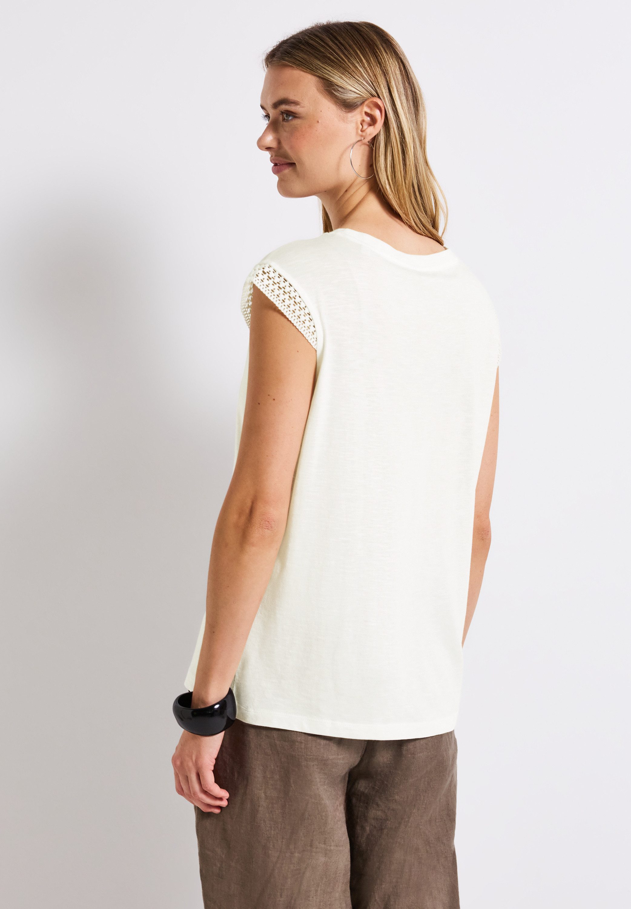 STREET ONE Shirttop mit Häkeldetails