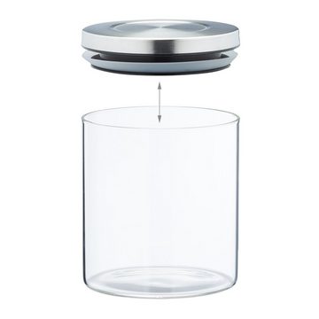 relaxdays Vorratsglas Vorratsgläser 500 ml im 9er Set, Glas