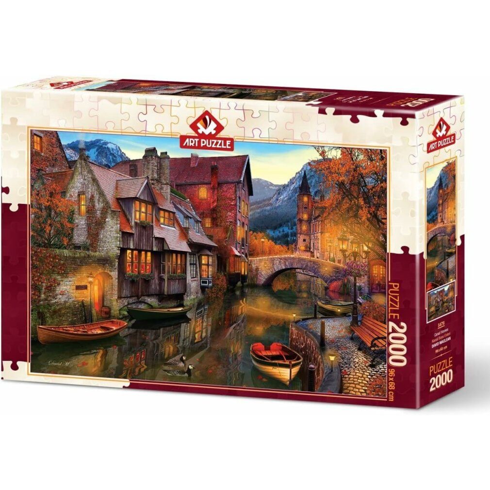 ART PUZZLE Puzzle Puzzle Häuser am Wasserkanal 2000 Teile, Puzzleteile