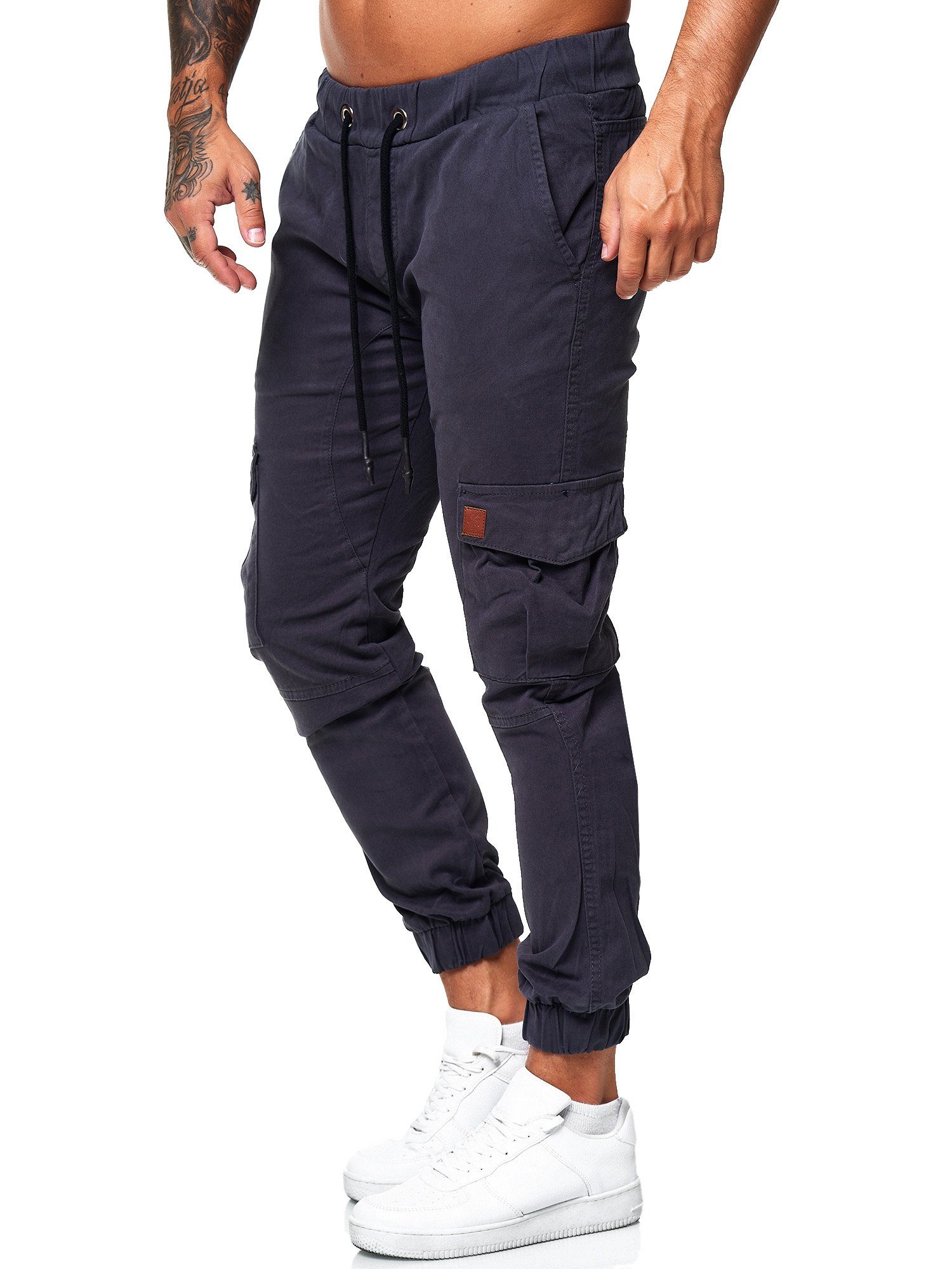 Code47 Slim-fit-Jeans Code47 Herren Chino Pants, Jeans, Slim Fit, (1-tlg) Anthrazit