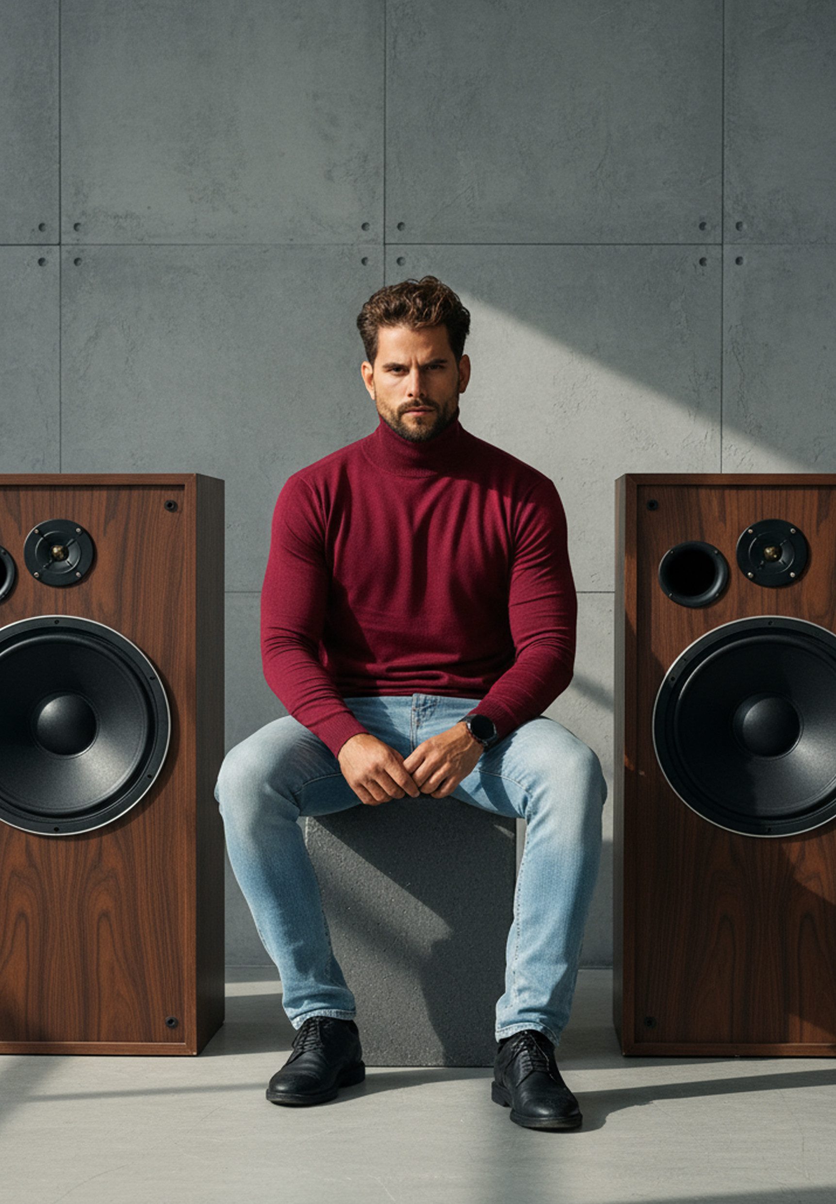 DAILY COTTON Rollkragenpullover als Feinstrick Pulli in Slim Fit für Herren Männer Winterpullover - Casual & Business Look Rolli