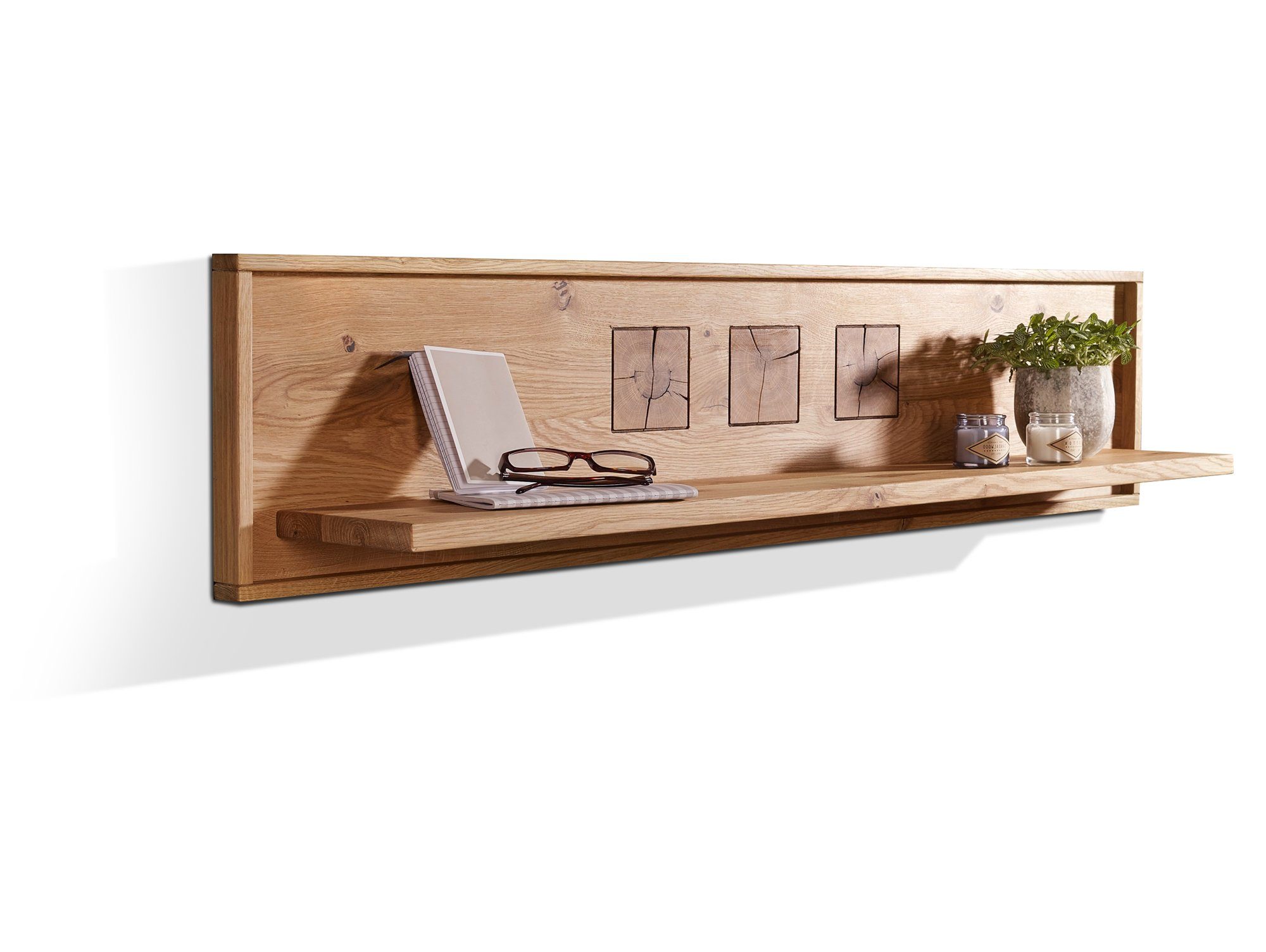 Moebel-Eins Wandboard WINSTON Wandboard, Material Massivholz, Wildeiche, WINSTON Wandboard, Material Massivholz, Wildeiche
