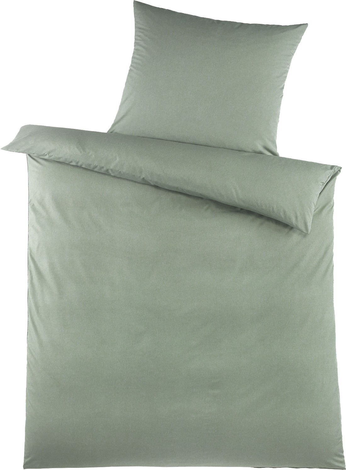 KH-Haushaltshandel Bettwäsche 2-tlg. Bettwäsche 135x200+80x80cm, grün günstig online kaufen