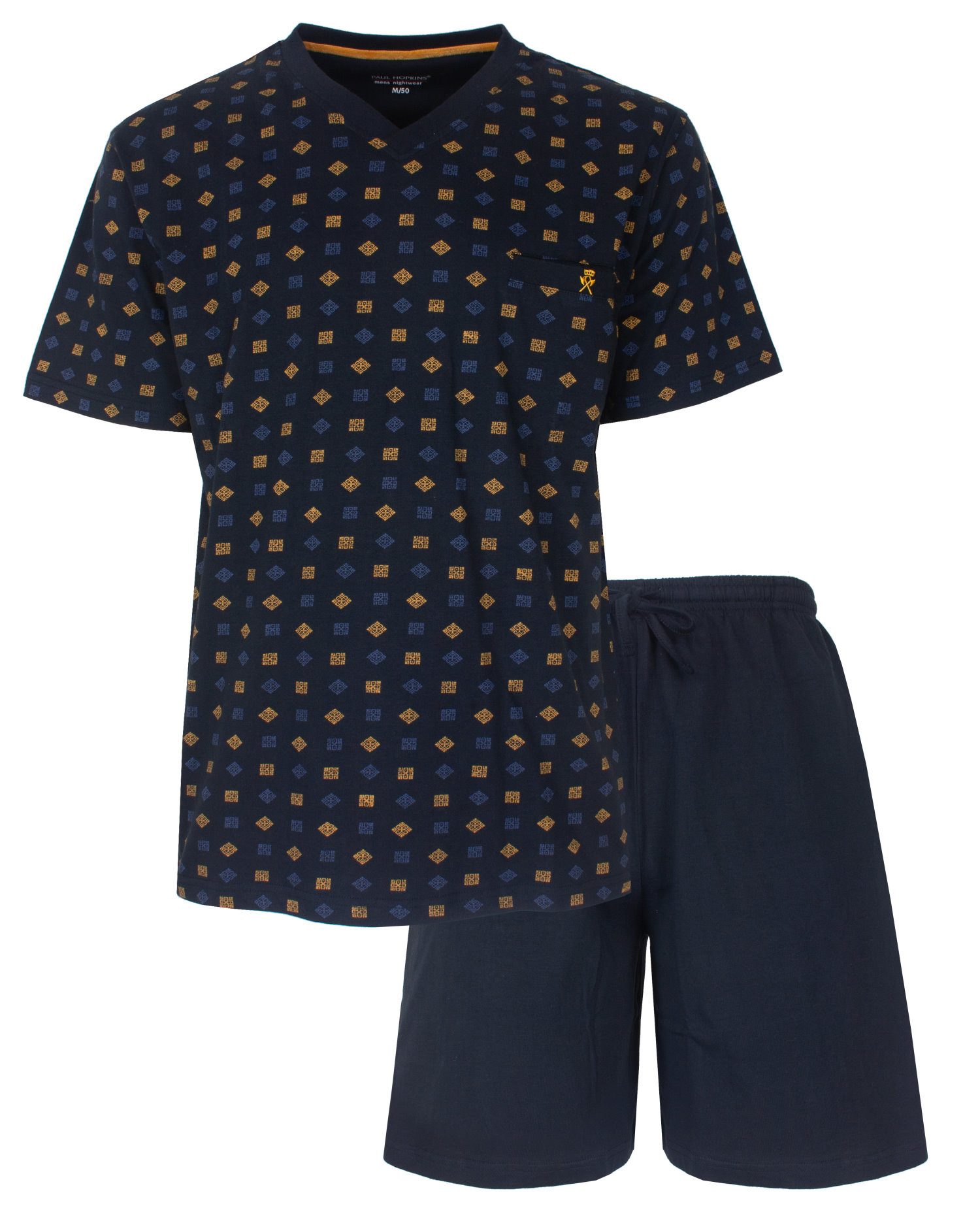 Paul Hopkins Shorty Herren Pyjama kurz Schlafanzug (2 tlg) Baumwolle