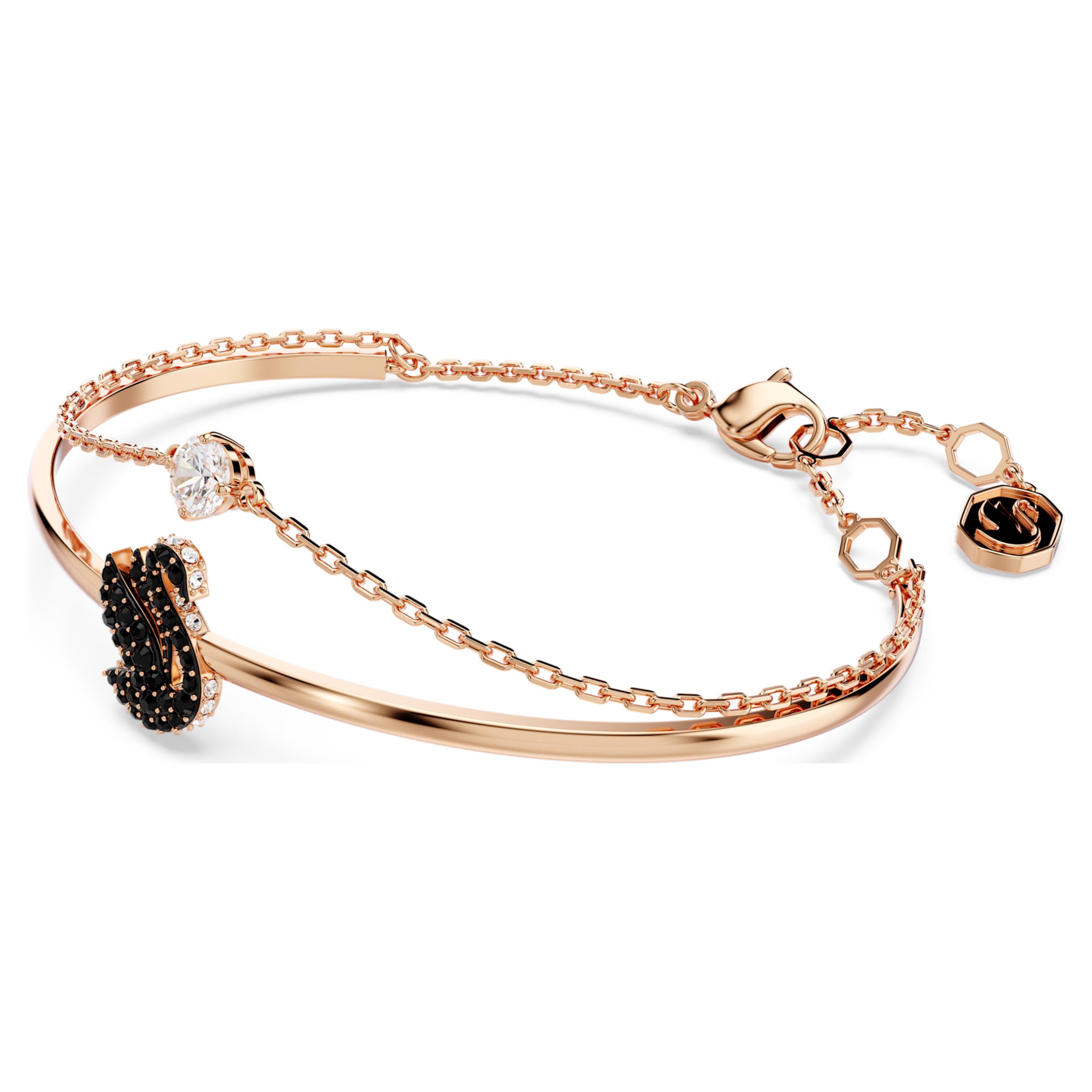 Swarovski Armreif Swan Armreif Schwan, Schwarz, günstig online kaufen