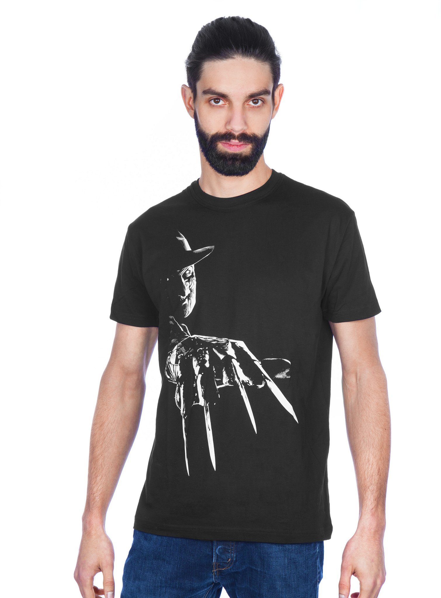 Klingenhandschuh-Motiv Shirt T-Shirt Klingenhandschuh Freddy Freddy Metamorph Krueger Krueger mit