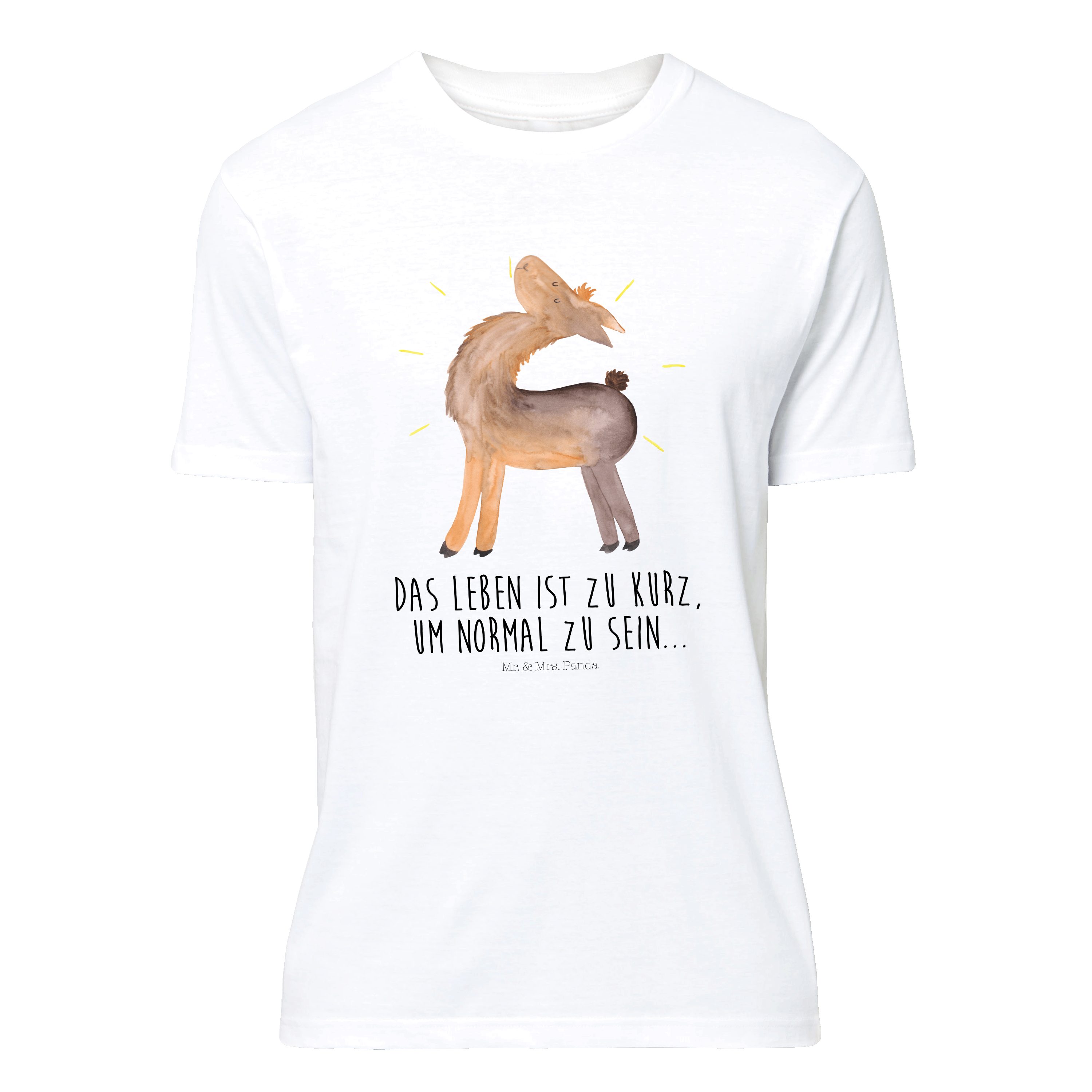 T-Shirt Lama Stolz, Größe M T-Shirt, Weiß, T-Shirt mit Spruch, Stolz, Hippie