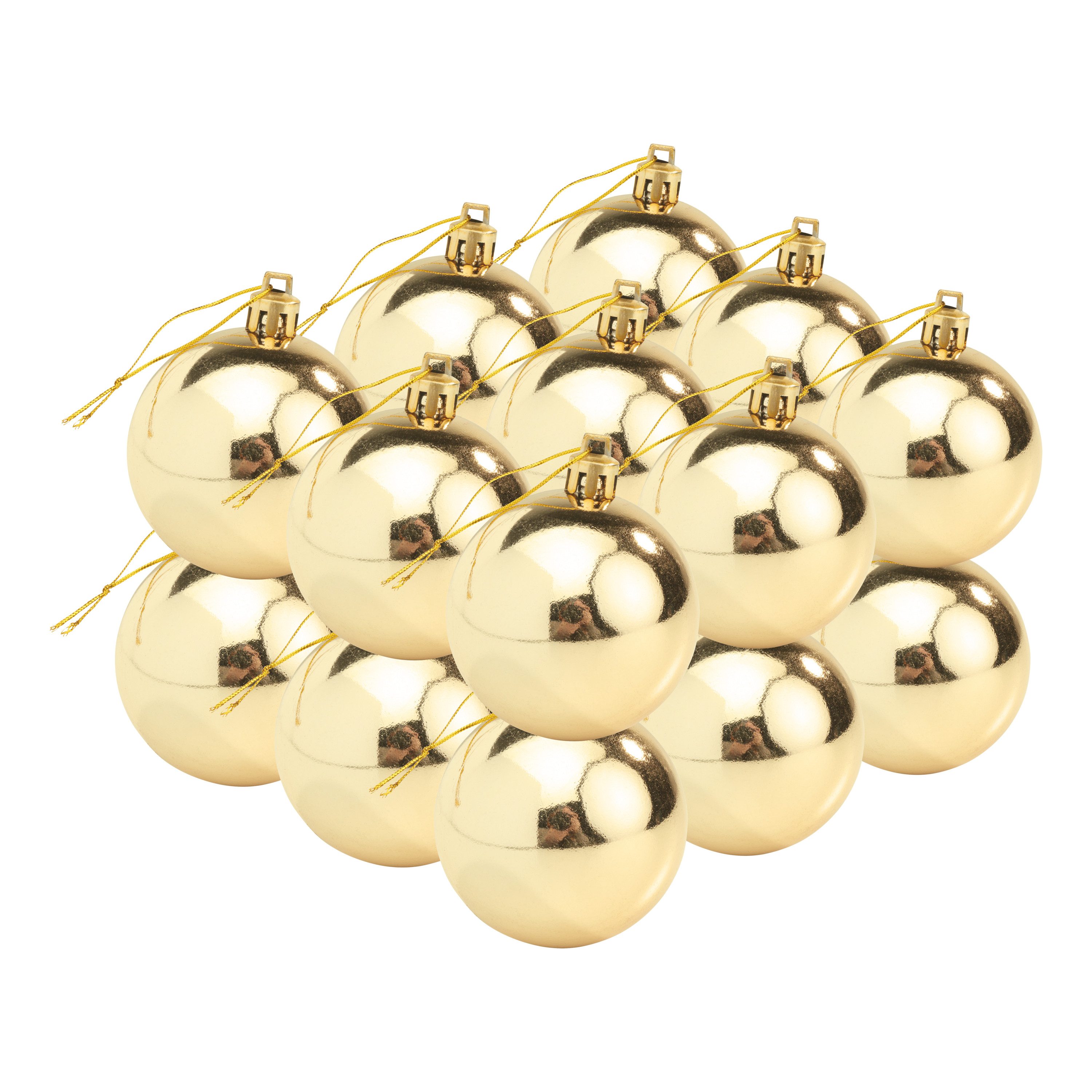 Othmar Decorations Weihnachtsbaumkugel Weihnachtskugeln aus Kunststoff, 18 Stück, Ø 5,8 cm