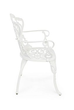 Natur24 Gartenstuhl Victoria 2er Set Stühle 57,5 x 58 x 87,5 cm Aluminium Weiß