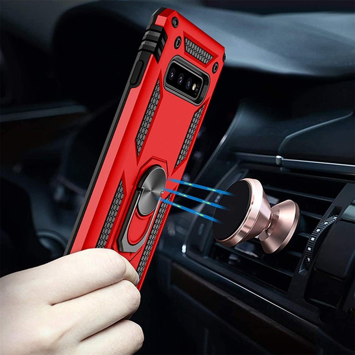 CoolGadget Handyhülle Armor Shield Case für Samsung Galaxy S10 6,1 Zoll, Outdoor Cover mit Magnet Ringhalterung Handy Hülle für Samsung S10 – Bild 4 von 5
