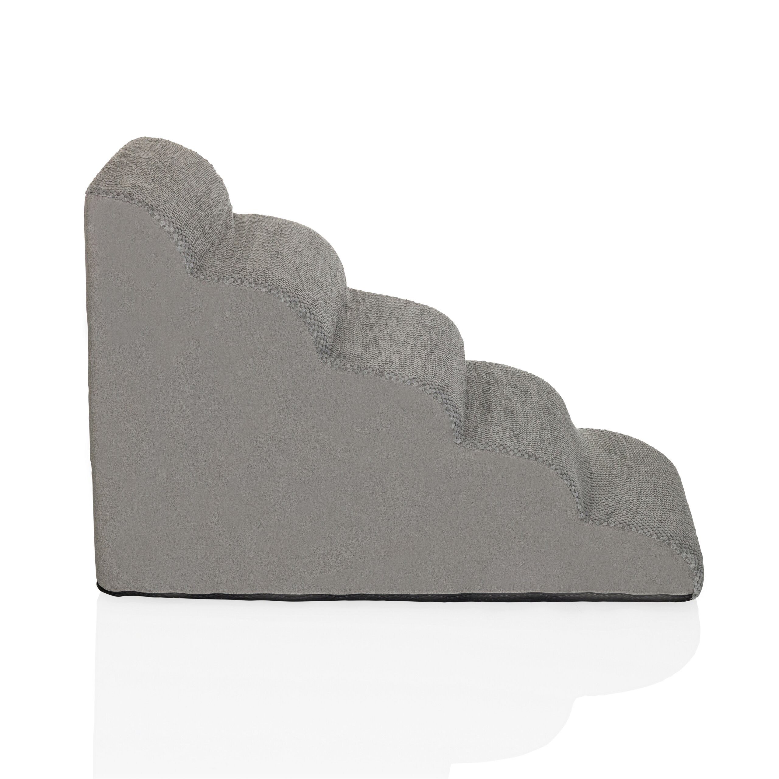 hjh LIVING Haustiertreppe Haustiertreppe Pawy Step 5 Stoff, Hundetreppe mit 5 Stufen, Hundestufen Treppe mit waschbarem Stoffbezug