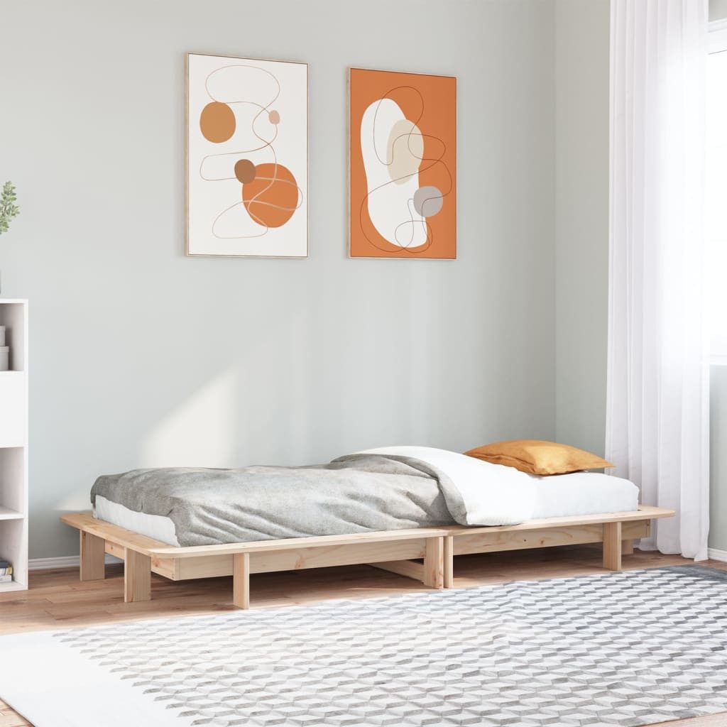 vidaXL Bett Massivholzbett ohne Matratze 90x190 günstig online kaufen