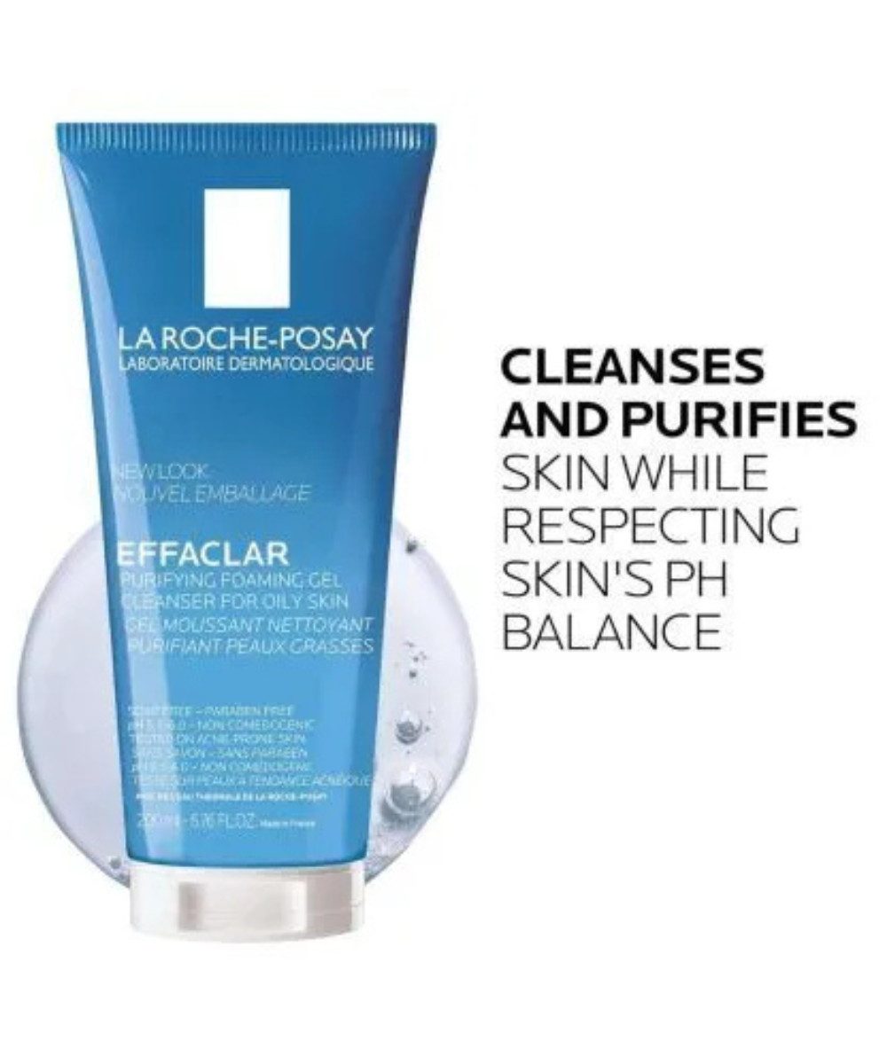 La Roche-Posay Gesichtspflege La Roche-Posay Effaclar Schäumendes Reinigungsgel 200ml packung, 1-tlg., Zink PCA wirkt antibakteriell und talgregulierend.
