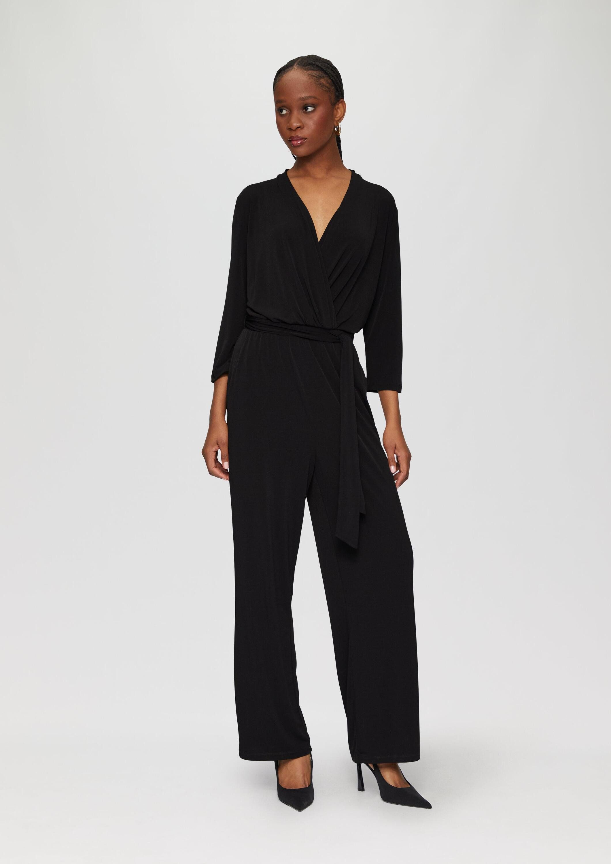 s.Oliver Jumpsuit Overall Jumpsuit in Wickel-Optik günstig online kaufen