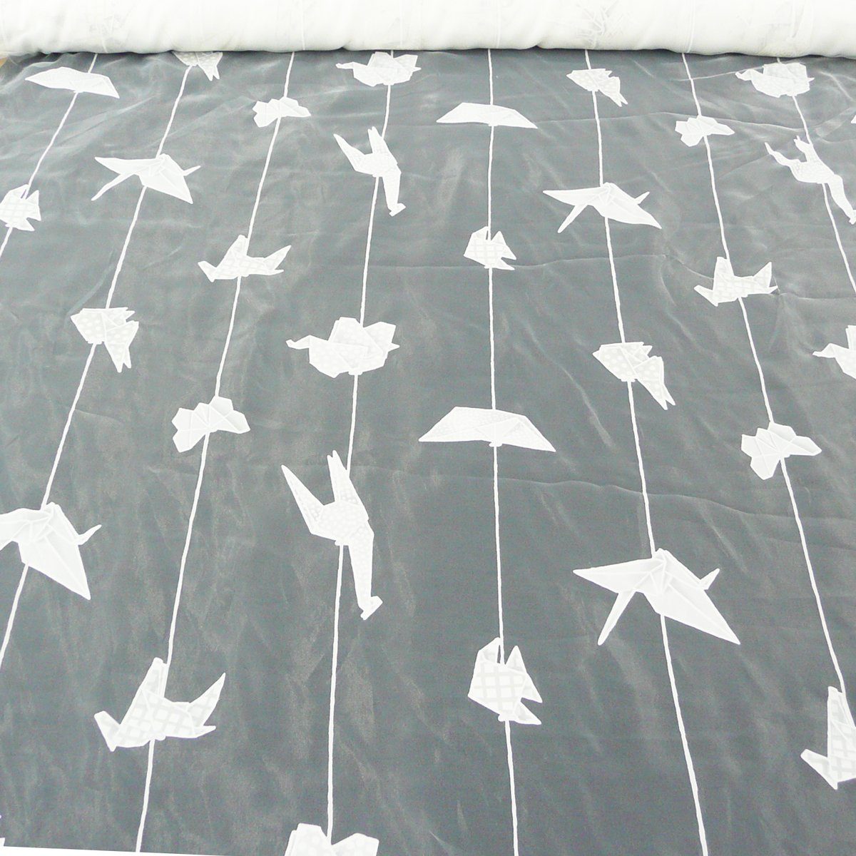 Rasch TEXTIL Stoff Dekostoff Meterware Bambino Organza Origami weiß