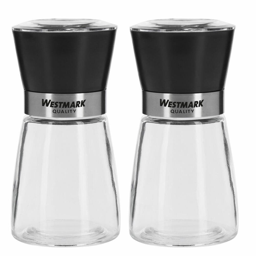 WESTMARK Salz-/Pfeffermühle Set Gewürzmühlen »Blacky«, 2tlg, mit Keramikmahlwerk