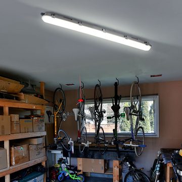 etc-shop LED Deckenleuchte, Leuchtmittel inklusive, 10er Set LED Decken Lampen Lager Hallen Feucht Raum Wannen