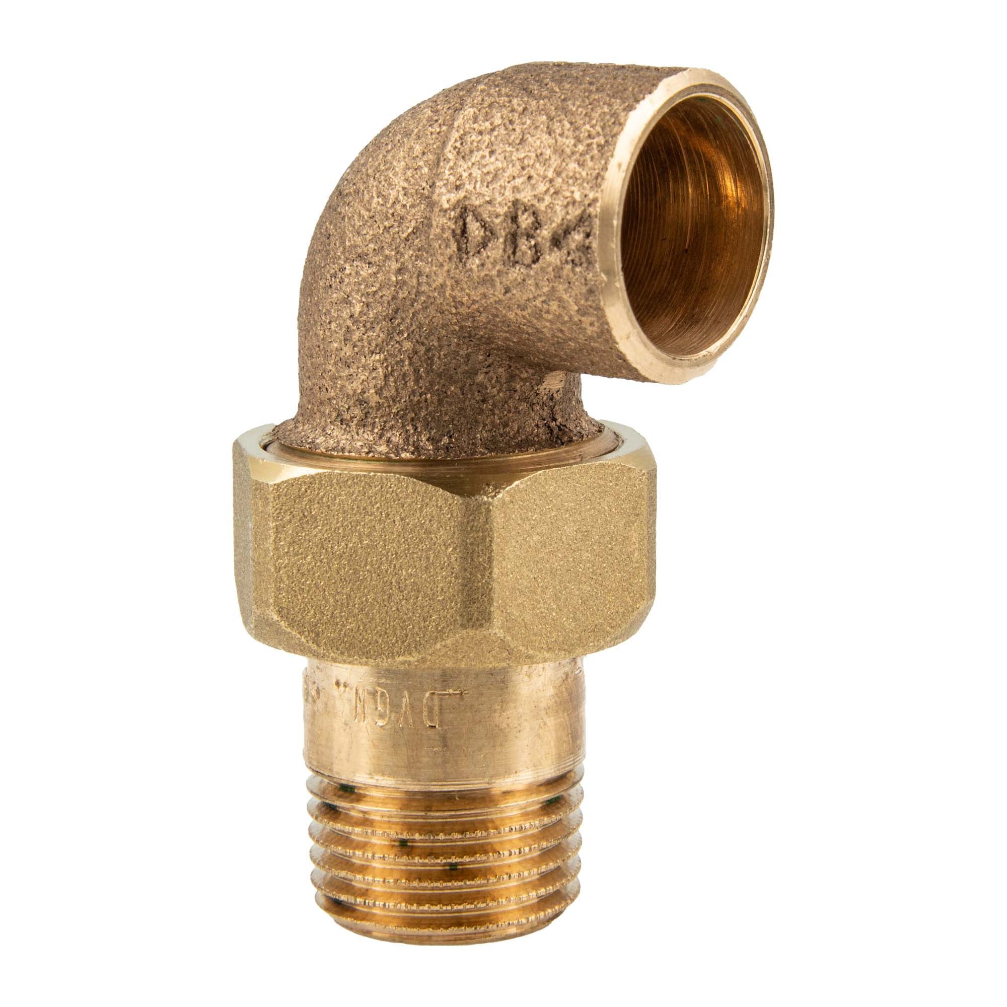 Conex Bänninger Lötfitting Rotguss-Winkelverschraubung 90° mit AG konisch dicht. - Typ 4098G, 22 mm x 3/4 Zoll