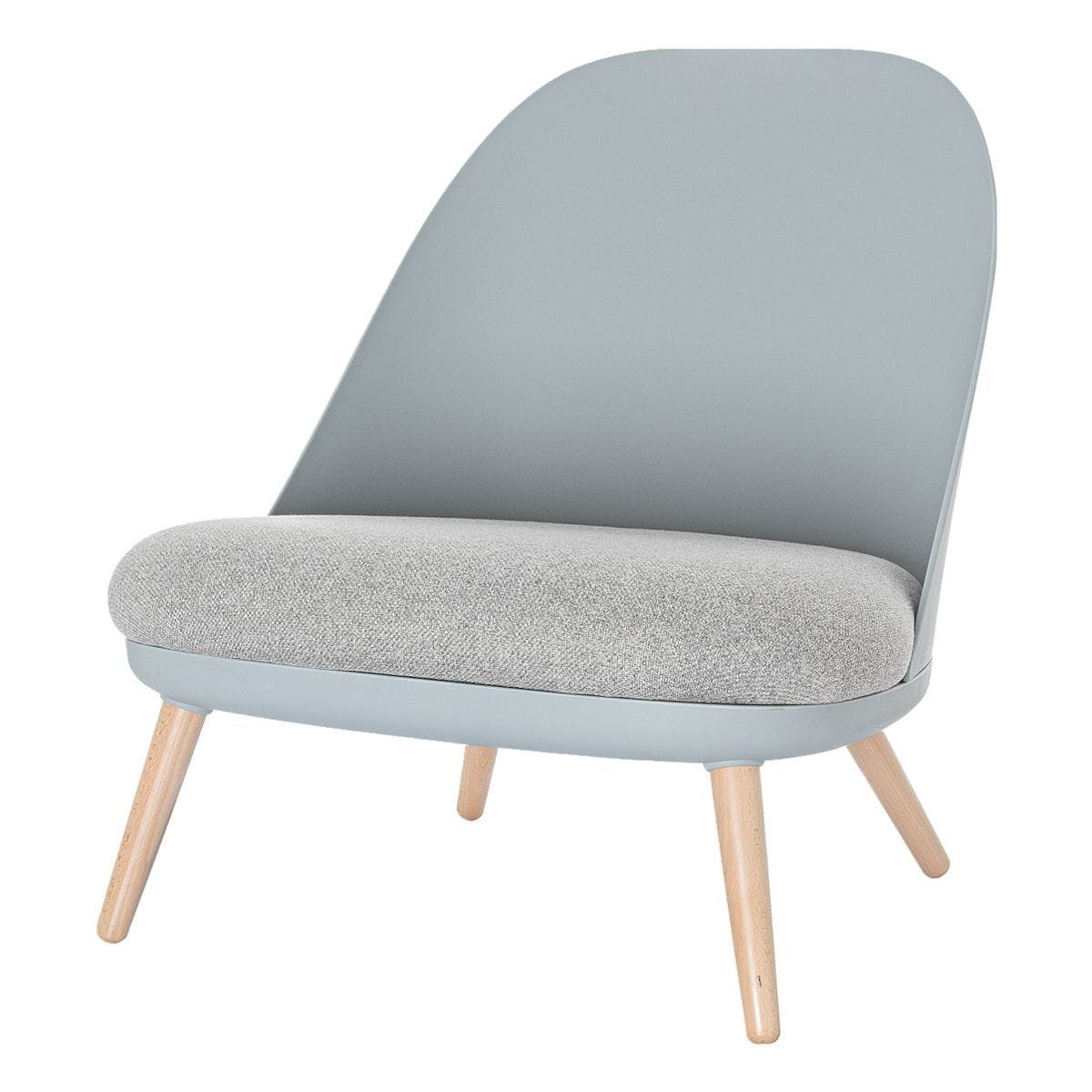 PAPERFLOW Sessel Cocoon, grau abgerundete Holzfüße Form