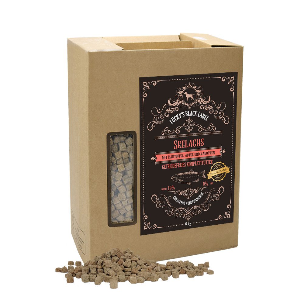 Lucky´s Black Label Lucky's Black Label ofengebacken Seelachs, Trockenfutter für: Hunde