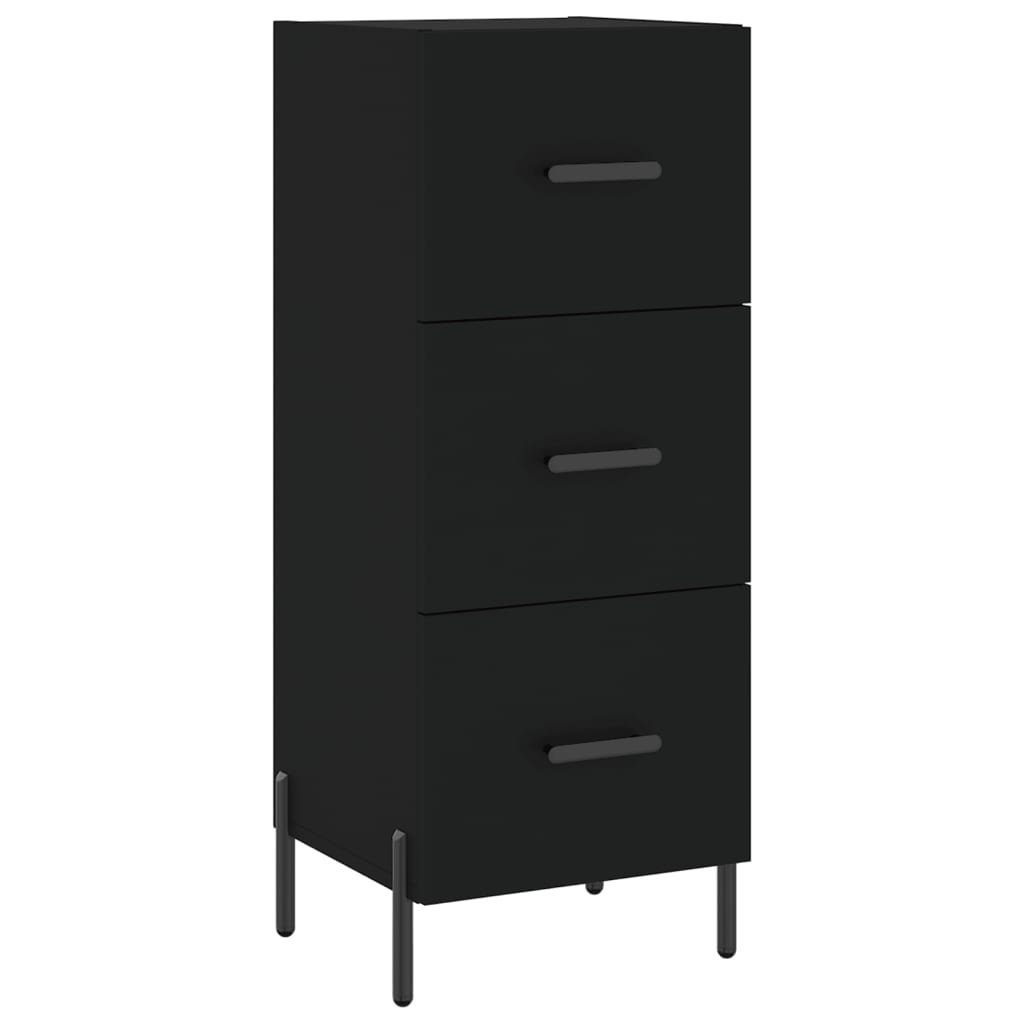 vidaXL Sideboard Sideboard Schwarz 34,5x34x90 cm günstig online kaufen