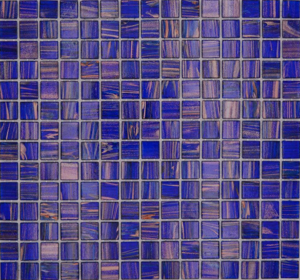 Mosani Mosaikfliesen Glasmosaik Mosaikfliesen dunkelblau glänzend / 10 Mosaikmatten
