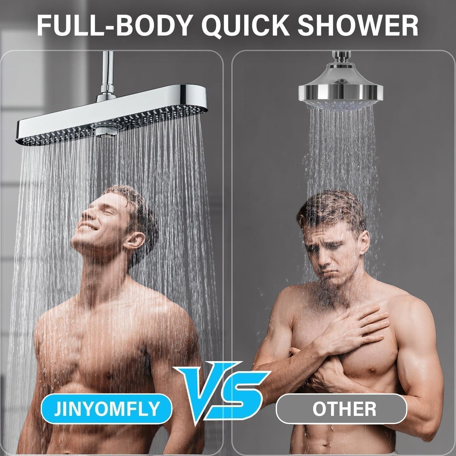 LuxusKollektion Regenduschkopf Duschkopf Regendusche Kopfbrause Groß XXL 19 Zoll Chrom 3 Duschmodi