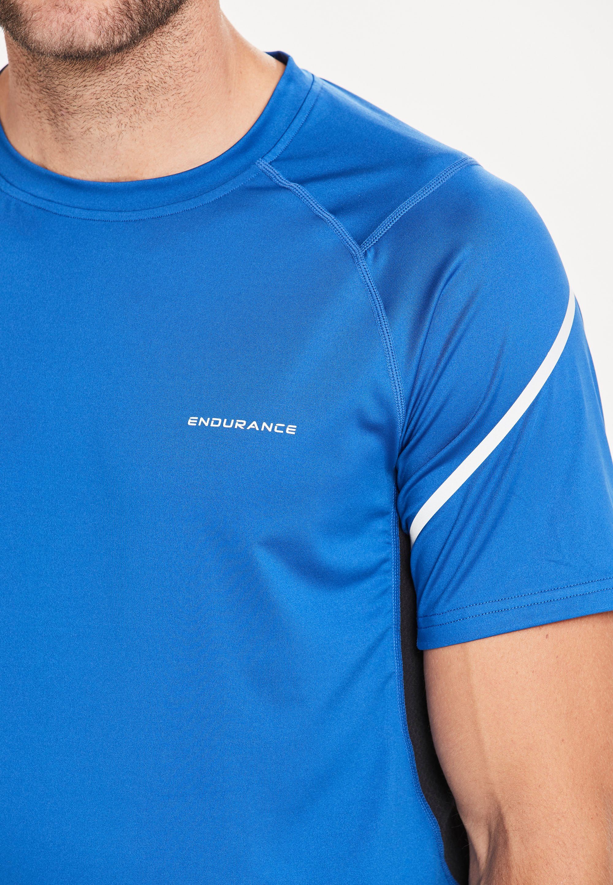 aus ENDURANCE schnelltrocknendem (1-tlg) Funktionsshirt blau-dunkelblau Bruks Funktionsstretch