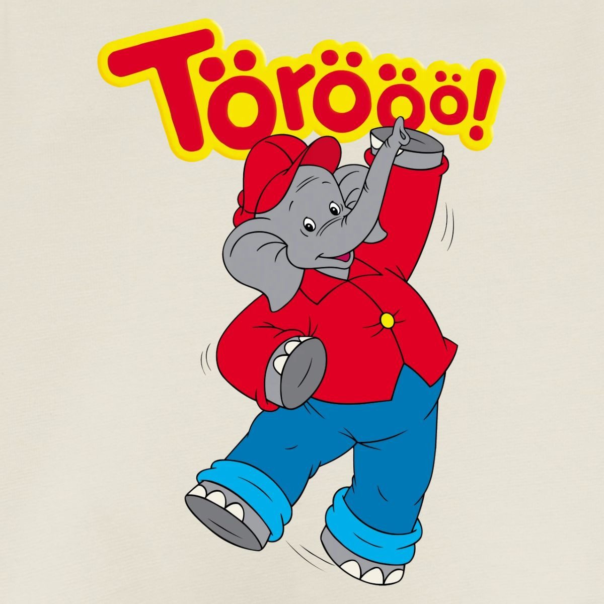 Spreadshirt Kurzarmbody Benjamin Blümchen Tanzend Törööö Kurzarm Tages Baby Body (1-tlg)