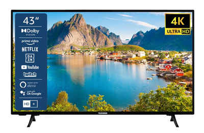 Telefunken XU43SN550S LCD-LED Fernseher (108 cm/43 Zoll, 4K Ultra HD, Smart TV, HDR, Triple-Tuner, Dolby Atmos, 6 Monate HD+ inkl)