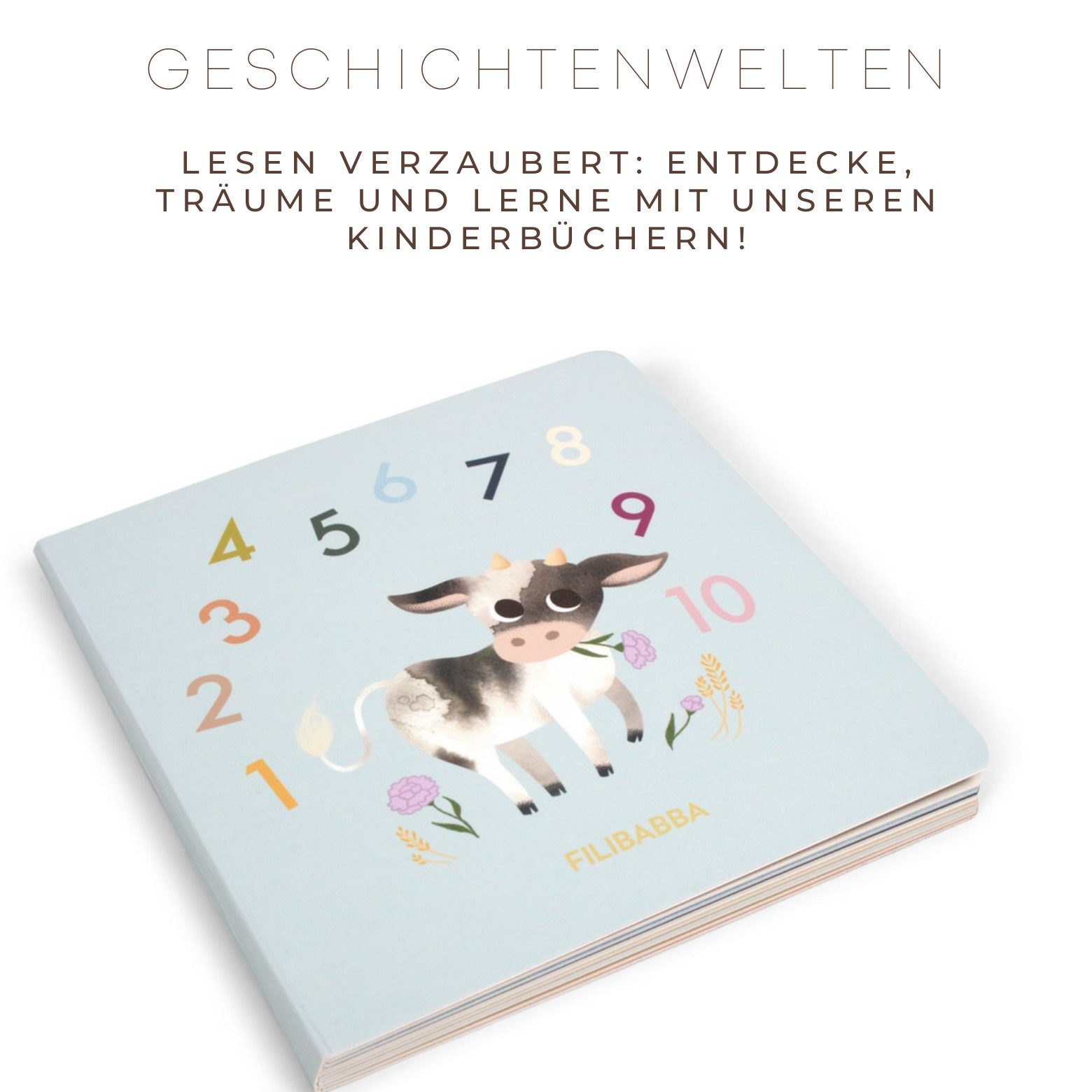 FILIBABBA Lernspielzeug Filibabba Bilderbuch – Bauernhof & Zahlen lernen bis 10, ab 12 Monaten (Lernbuch, Kinderbuch), Papier